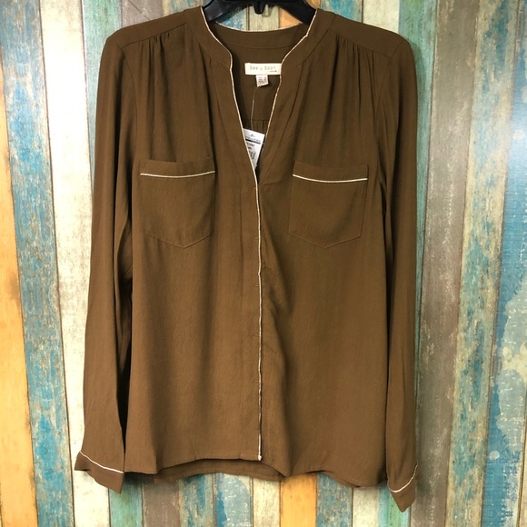 See U Soon Khaki Blouse - Picture 3 of 4
